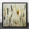 Cattail Reed Riverside Multiple Exposure Graphic Illustration Square Wall Art Print