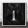 Waterfall Monochrome Thaugannock Falls Curtains Curatin Long Square Wall Art Print