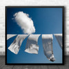 Greece Zakynthos Cloud Summer Travel Square Abstract Washing Square Wall Art Print