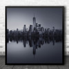 Manhattan New York Building Sunrise New York USA Reflection Square Wall Art Print