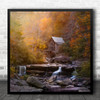 Babcock Fall Leaves Mill Water Countryside Rural Farmhouse Square Wall Art Print Babcock Fall Leaves Mill Water Countryside Rural Farmhouse Square Wall Art Print
