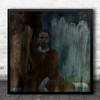 Sketch Illustration Woman Double Exposure Paint Wall Painting Square Wall Art Print