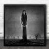 Edited Woman Curves Composites Montages Trees Sky Birds Face Square Wall Art Print