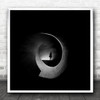 Conceptual Surreal Mood Darkness Void Dark Low-Key Tunnel Square Wall Art Print