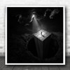 Revelation Spiritual Ascension Figure Tiny Small Alone Heaven Square Wall Art Print