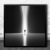 Conceptual Man Light Person Tunnel Silhouette Graphic Square Wall Art Print