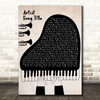 Piano Player & Trumpets Any Song Lyric Personalised Music Wall Art Print