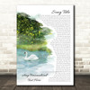 Swan Lake Memorial Any Song Lyric Personalised Music Wall Art Print