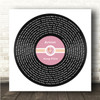 Square Pink Heart Vinyl Record Label Any Song Lyric Personalised Music Art Print