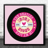 Pink Square Vinyl Record Any Song Personalised Square Music Song Lyric Wall Art Print