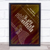 Arctic Monkeys When The Sun Goes Down Retro Lines Electric Guitar Music Song Lyric Art Print
