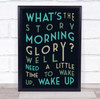 Oasis Morning Glory Abstract Typography Music Song Lyric Wall Art Print