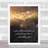 Coldplay Fix You Lights Glowing Lines Music Song Lyric Wall Art Print