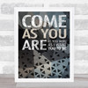 Nirvana Come As You Are Triangular Music Song Lyric Wall Art Print