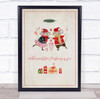 All I Want For Christmas Is You Snow Mice Couple Christmas Wall Art Print