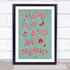 Candy Cane Font Have Fun And Be Merry Christmas Wall Art Print