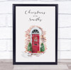 Personalised Christmas At Family Name Red Door Event Sign Print