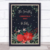 Personalised Family Name Be Jolly Christmas Event Sign Print