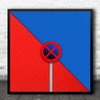 Abstract Composition Urban Red Sign Colour Colors Colourful Square Art Print