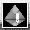 Contrast Figure Silhouette Reflection Shapes Square Wall Art Print
