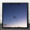 Sunset Night sky Dusk Broken Swing Chair Square Wall Art Print