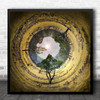 Circle Of Life Safari Animals Panoramic Circular View Square Wall Art Print