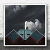Building Symmetry Clouds Lelystad Industry Industrial Pollution Square Art Print