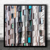 Architecture Modern Abstract Shapes Textures Urban Residential Square Art Print