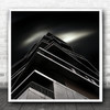 Paris Library Tolbiac Modern Perspective Contrast Architecture Square Art Print