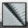 Architecture Lines Windows Rotterdam Diagonal B&W Facade Wall Square Art Print