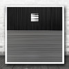 Abstract Wall Window Metal Lines Stripes Black And White Square Wall Art Print