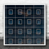 Architecture Windows Facade Grid Boxes Curtains Drapes Lines Square Art Print