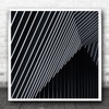 Abstract Of Light And Darkness Lines Geometric Architecture Square Art Print