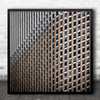 Skyscraper Gold Silver Windows Offices Building Modern Square Wall Art Print