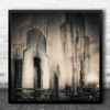 Sepia Dubai United Arab Emirates Architecture Tower Square Wall Art Print