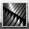 Abstract Abstraction Lines Architecture Moody Grey Square Wall Art Print