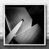 Architecture Abstract Black And White Building Square Wall Art Print