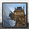 Reflection Louvre Pyramid France Paris Tourism Square Wall Art Print