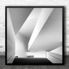 Architecture Geometry Shapes Stairs Staircase Square Wall Art Print