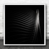 Bridge Lines Curve Black And White Shadow Square Wall Art Print