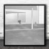 Magic Mirror White Reflection Friends Square Wall Art Print