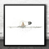 Lightbulb Sailboat Ship Light Bulb Square Wall Art Print