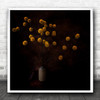 Still Life Flowers Floral Vase Bouquet Autumn Fall Square Wall Art Print