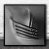 Interlock Mesh Forks Cutlery B&W Still Life Abstract Kitchen Square Art Print