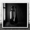 Still Life Black Vase Window Reflection Square Wall Art Print