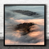 Poland Landscape Pieniny Fog Sea Of Clouds Dream Dreamy Dreams Square Art Print