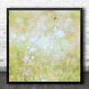 Soft Summer Season Meadow Butterfly White Flower Bokeh Square Wall Art Print