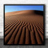 Desert Landscape Abstract Pattern Sand Dunes Lines Square Wall Art Print