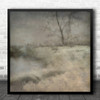 Multiple Exposure Blur Field Landscape Lake Square Wall Art Print