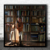 Mood People Documentary Portrait Harpist Light Harp String Woman Square Print
